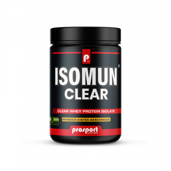 Prosport ISOMUN CLEAR Whey Isolate Protein, Pfirsich-Eistee Geschmack, 400g Dose